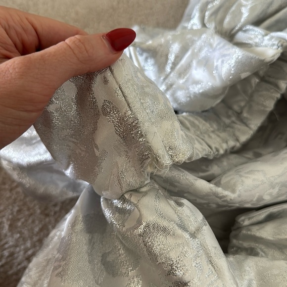 Lucy in the Sky Holiday Jacquard Ruffle Dress in Silver - Picture 6 of 6